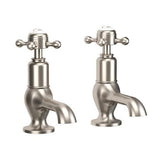 Crosswater Cloakroom Tap Brushed Nickel Crosswater Belgravia Crosshead Cloakroom Basin Taps (Pair)
