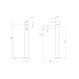 Saneux Tall Basin Tap Saneux Cos Tall Deck Mounted Basin Mixer Tap