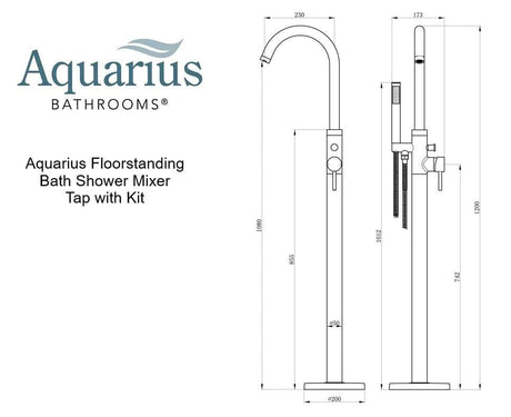 Aquarius Freestanding Bath Filler Aquarius Zanelli Floorstanding Bath Shower Mixer Tap with Shower Kit