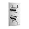Crosswater Concealed Shower Valve Crosswater MPRO 1 Outlet, 2 Handle Concealed Thermostatic Shower Valve in Chrome