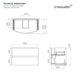 Crosswater Wall Mounted Vanity Unit Crosswater Svelte Wall Hung Vanity Unit with Basin
