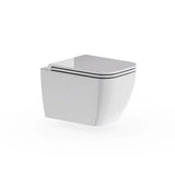 Crosswater Wall Hung Toilet Crosswater Mada Square Wall Hung Rimless Toilet with Soft Close Seat