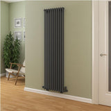 Eastbrook Column Radiator 1800 x 510mm Eastbrook Murano Vertical Designer Radiator in Matt Anthracite