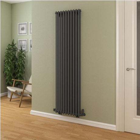 Eastbrook Column Radiator 1800 x 510mm Eastbrook Murano Vertical Designer Radiator in Matt Anthracite