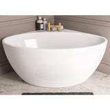 Eastbrook Back To Wall Freestanding Bath Eastbrook Whitchurch Corner Freestanding Bath in Gloss White