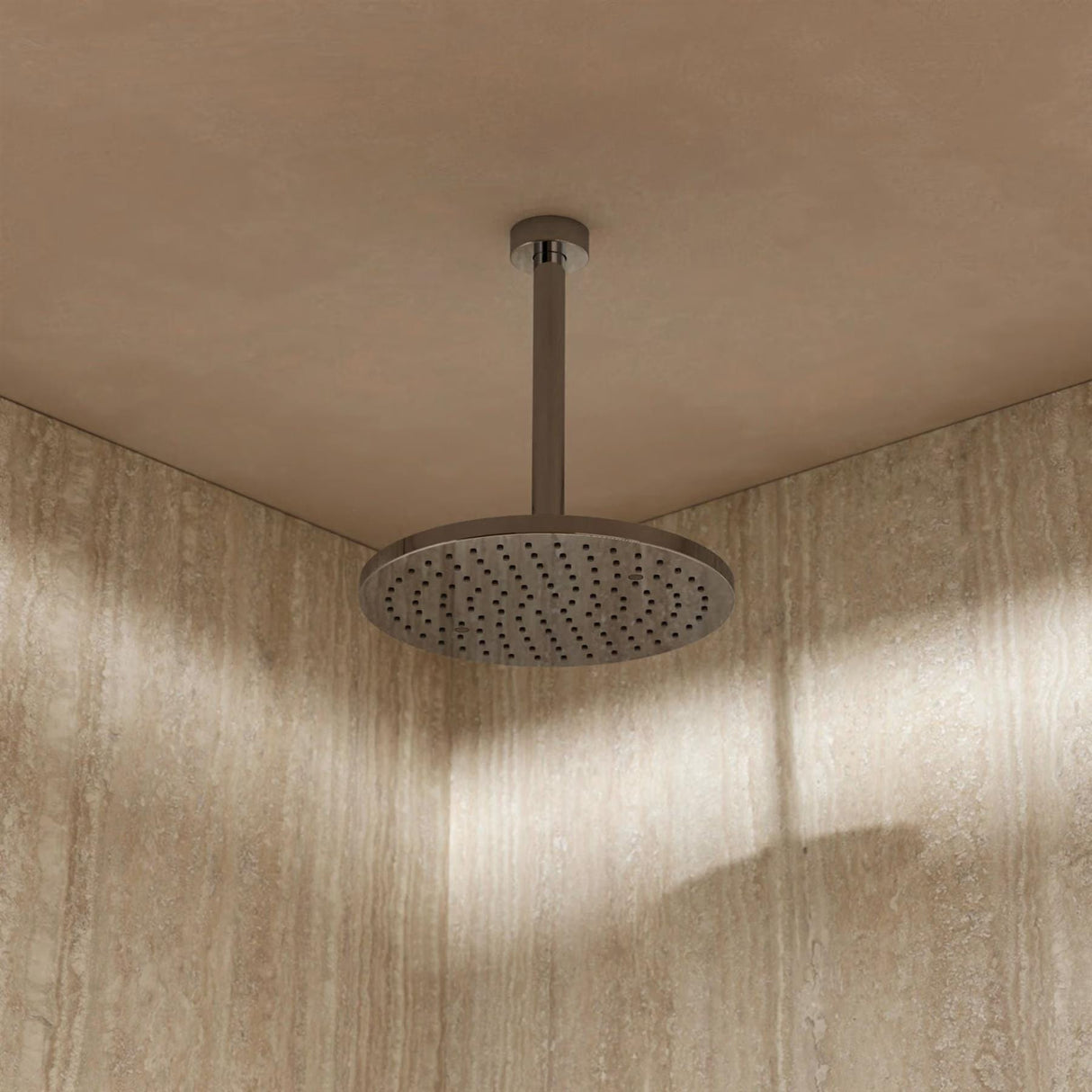 Crosswater Fixed Shower Head 250mm Crosswater Fusion Round Fixed Shower Head with Ceiling Arm