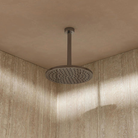 Crosswater Fixed Shower Head 250mm Crosswater Fusion Round Fixed Shower Head with Ceiling Arm