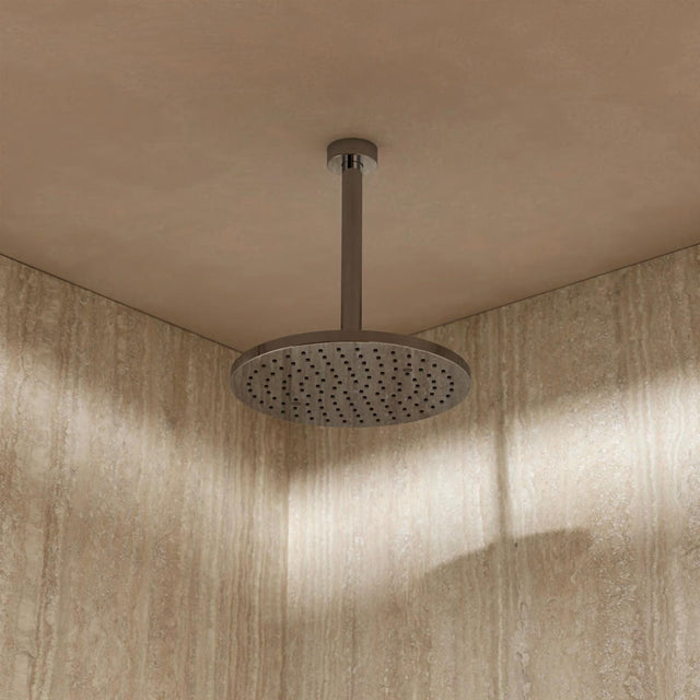 Crosswater Fixed Shower Head 250mm Crosswater Fusion Round Fixed Shower Head with Ceiling Arm