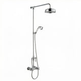Aquarius Bathrooms Exposed Shower Set Aquarius Clarence Traditional Exposed Thermostatic Shower Set with Fixed Shower Head and Handset in Chrome