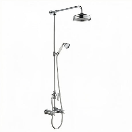 Aquarius Bathrooms Exposed Shower Set Aquarius Clarence Traditional Exposed Thermostatic Shower Set with Fixed Shower Head and Handset in Chrome
