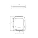 Saneux Toilet Seat Saneux Matteo Wrapover Soft Close, Quick Release Toilet Seat