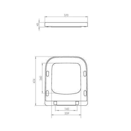 Saneux Toilet Seat Saneux Matteo Wrapover Soft Close, Quick Release Toilet Seat