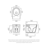 Vado Back to Wall Toilet Vado Cameo Round Rimless Back to Wall Toilet with Soft Close Seat