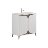 Crosswater Floor Standing Vanity Unit Crosswater Tambour 800mm Floor Standing Two Door Vanity Unit with Basin or Worktop
