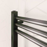 Eastbrook Wendover Straight Heated Towel Rail in Brushed Gunmetal