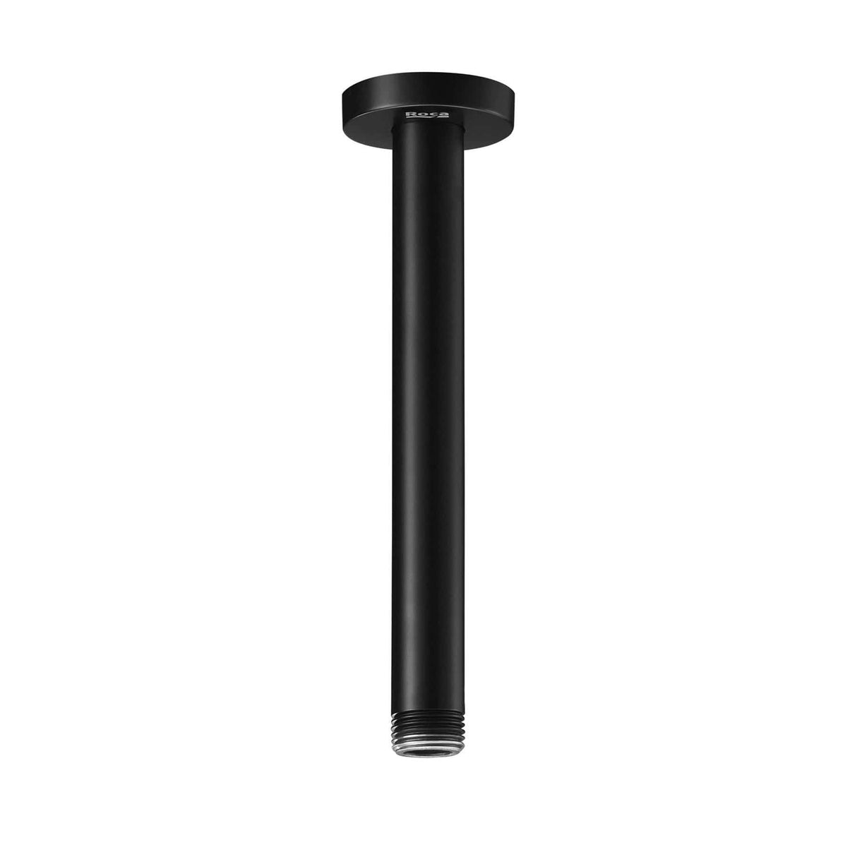 Roca Fixed Shower Arm Matt Black Roca Ceiling Mounted 200mm Shower Arm