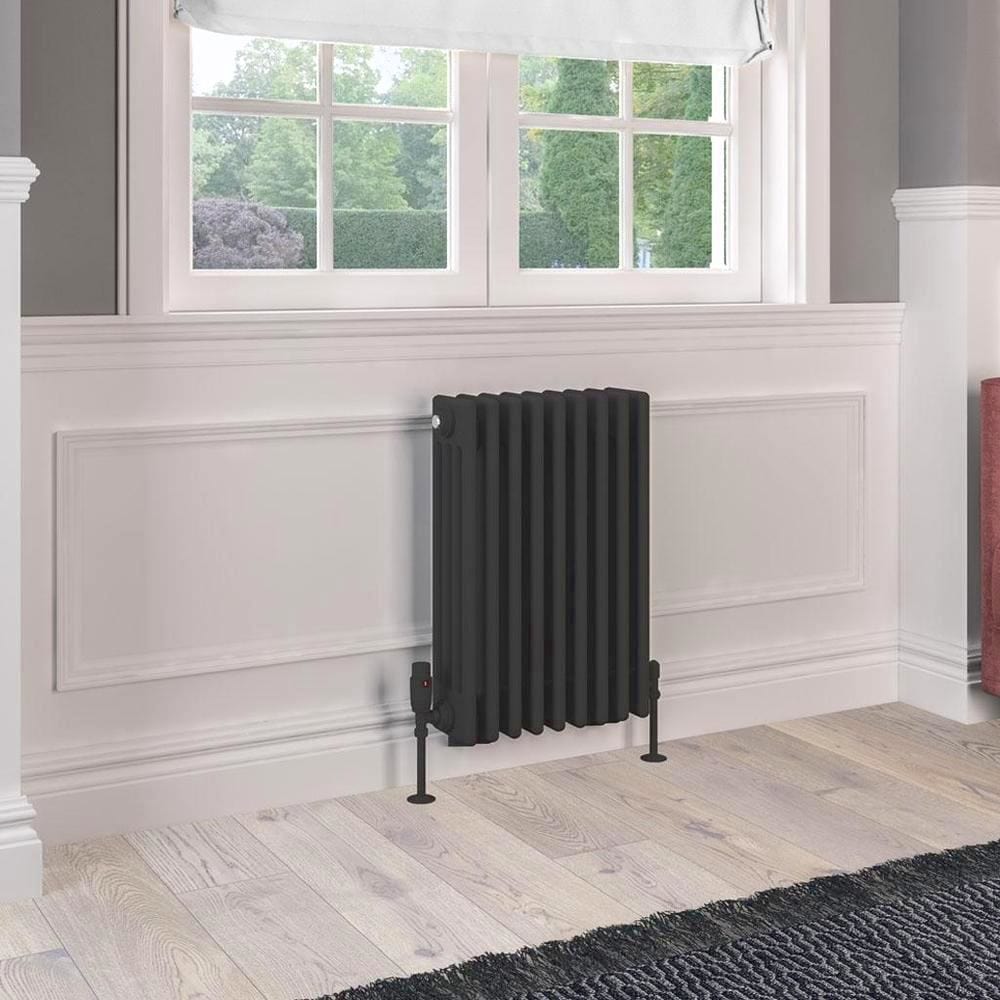 Eastbrook Rivassa Traditional 4 Column Radiator in Matt Black
