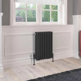 Eastbrook Rivassa Traditional 4 Column Radiator in Matt Black