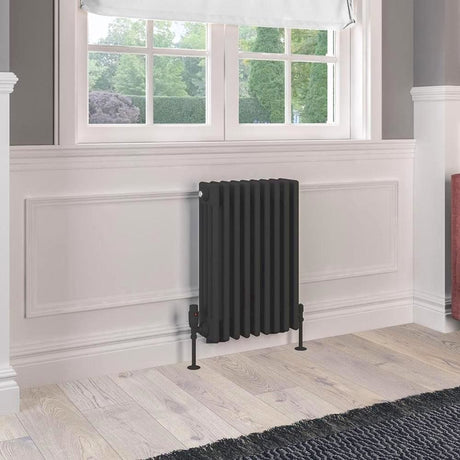 Eastbrook Rivassa Traditional 4 Column Radiator in Matt Black