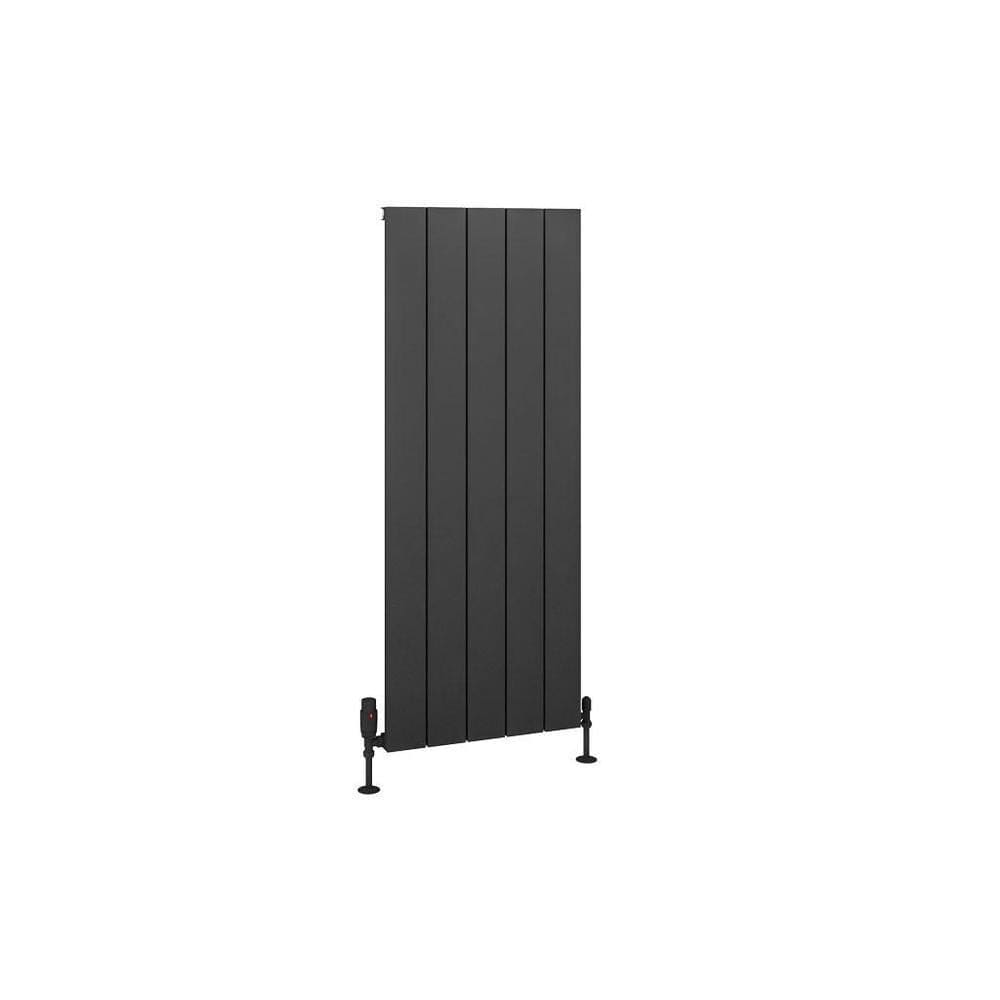 Eastbrook Panel Radiator Eastbrook Charlton Vertical Aluminium Designer Radiator in Matt Anthracite