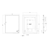 Crosswater Illuminated Mirror Crosswater MPRO LED Illuminated Rectangular Mirror
