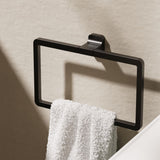 Crosswater Towel Rails and Rings Matt Black Crosswater Rotar Towel Ring
