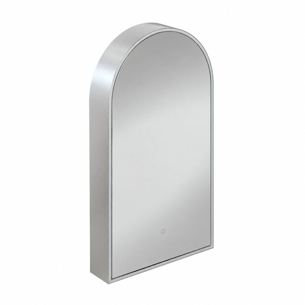 hib. Mirrored Cabinet Brushed Aluminium / 500 x 900mm hib. Romana Arch LED Illuminated Mirror Cabinet