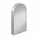 hib. Mirrored Cabinet Brushed Aluminium / 500 x 900mm hib. Romana Arch LED Illuminated Mirror Cabinet