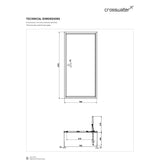 Crosswater In-Fold Shower Door Crosswater Clear 6 Infold Shower Door 800mm in Brushed Brass