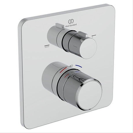 Ideal Standard Concealed Shower Valve Chrome Ideal Standard Ceratherm C25 2 Outlet Square Concealed Valve Trim-set