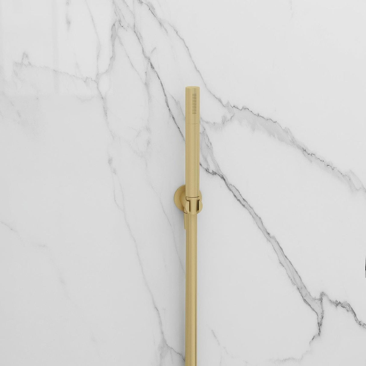 Imex Shower Handset Brushed Brass Imex Arco Pencil Shower Handset With Smooth Hose & Wall Outlet Elbow