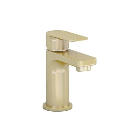 Imex Mono Basin Mixer Tap Brushed Brass Imex Suburb Small Basin Mixer Tap with Universal Waste