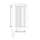 Eastbrook Designer Towel Rail Eastbrook Staverton Tube on Tube Straight Vertical Heated Towel Rail in Chrome