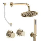 UK Bathroom Store Concealed Shower Set Crosswater Module Shower Set 6 - 3 Outlet with Overhead Shower, Handset and Overflow Bath Filler
