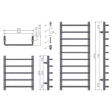 Reina Designer Towel Radiator Reina Aliano Heated Towel Rail in Chrome