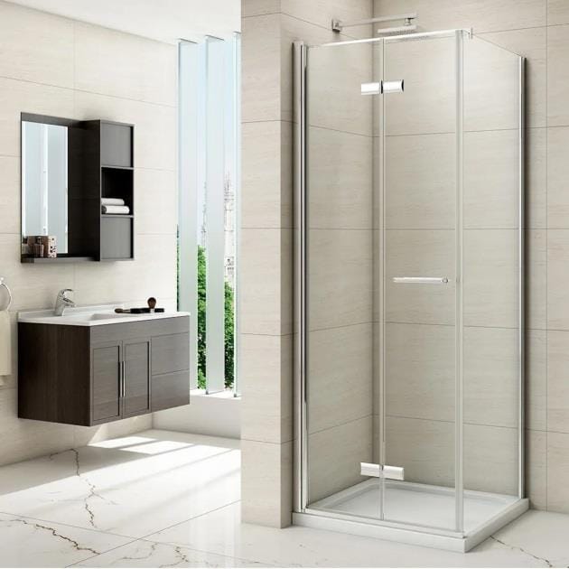 Merlyn Bi-Fold Shower Door Merlyn 8 Series Frameless Hinged Bifold Door