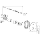 Villeroy & Boch Concealed Shower Valve Villeroy & Boch Dawn Concealed 2-Outlet Single Lever Trim Set