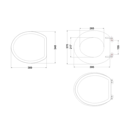 Burlington Toilet Seat Burlington Carbamide Soft Close Toilet Seat in White