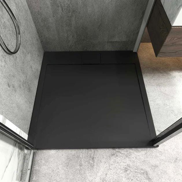 Ideal Standard Rectangle Shower Tray Ideal Standard Ultra Flat S i.life Shower Tray in Jet Black
