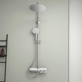 Ideal Standard Exposed Shower Set Ideal Standard Ceratherm S200 Exposed Thermostatic Shower Valve Set with Showerhead, Adjustable Riser, Handset and Shelf in Chrome