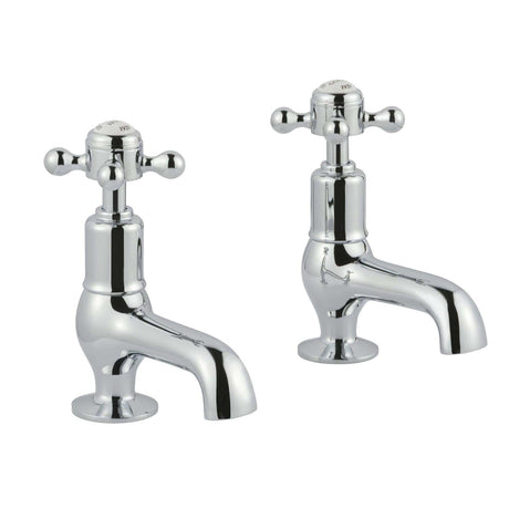 JTP Cloakroom Tap Chrome JTP Grosvenor Cross Cloakroom Basin Pillar Taps (Pair)