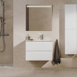 Roca Wall Mounted Vanity Unit Matt White / Right Hand Roca Aleyda 800mm Wall Mounted Two Drawer Vanity Unit with Basin