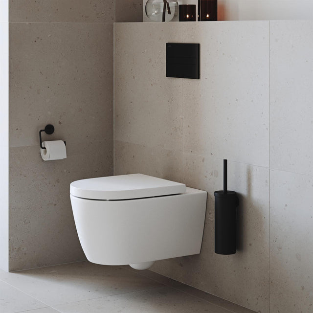 Smedbo Toilet Brush Black Smedbo Home Wall Mounted Toilet Brush and Holder