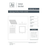 JTP Fixed Shower Head JTP HIX 400mm Square Ceiling Mounted Shower Head