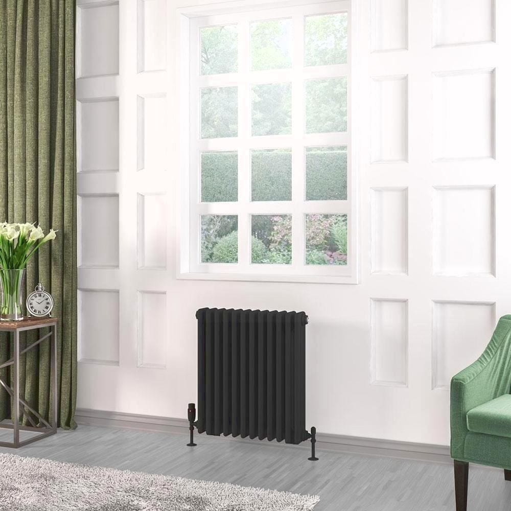 Eastbrook Rivassa Traditional 3 Column Radiator in Matt Black