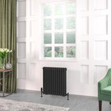 Eastbrook Rivassa Traditional 3 Column Radiator in Matt Black