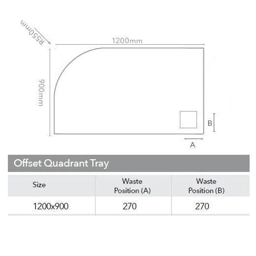 Merlyn Offset Quadrant Shower Tray Merlyn Truestone Offset Quadrant Shower Tray