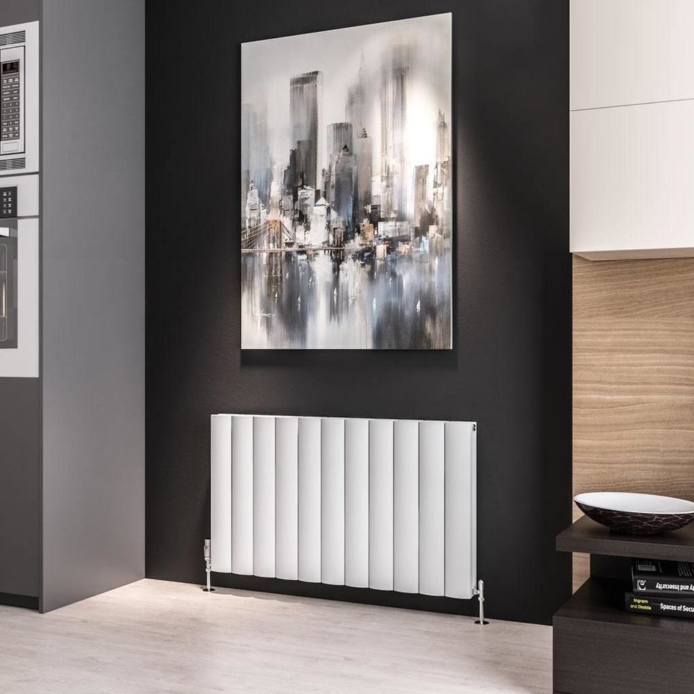 Eastbrook Panel Radiator 600 x 1040 / Central Heating Eastbrook Guardia Straight Horizontal Aluminium in Matt White