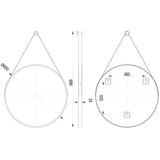 Aquarius Standard Mirror Aquarius Orbit Hanging Mirror with Black Strap