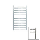 JIS Ladder Rail 700 x 400mm / Polished Chrome / Electric Only with Cylindrical Adjustable Element JIS Sussex Camber Vertical Stainless Steel Curved Heated Towel Rail